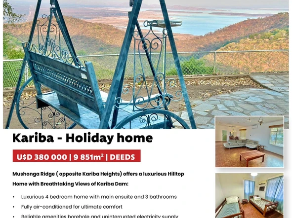 Luxurious Hilltop Home with Breathtaking Views of Kariba Dam